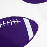 Go! Fight! Win! Purple Football Appliqué Shirt