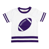 Go! Fight! Win! Purple Football Appliqué Shirt
