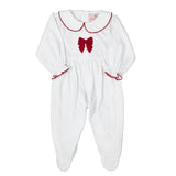 Garnet Bow Hand Crocheted Knit Layette