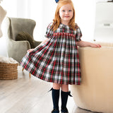 Highland Holiday Plaid Smocked Dress