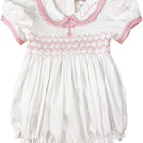 Pink Cross Smocked Bubble