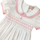 Pink Cross Smocked Bubble