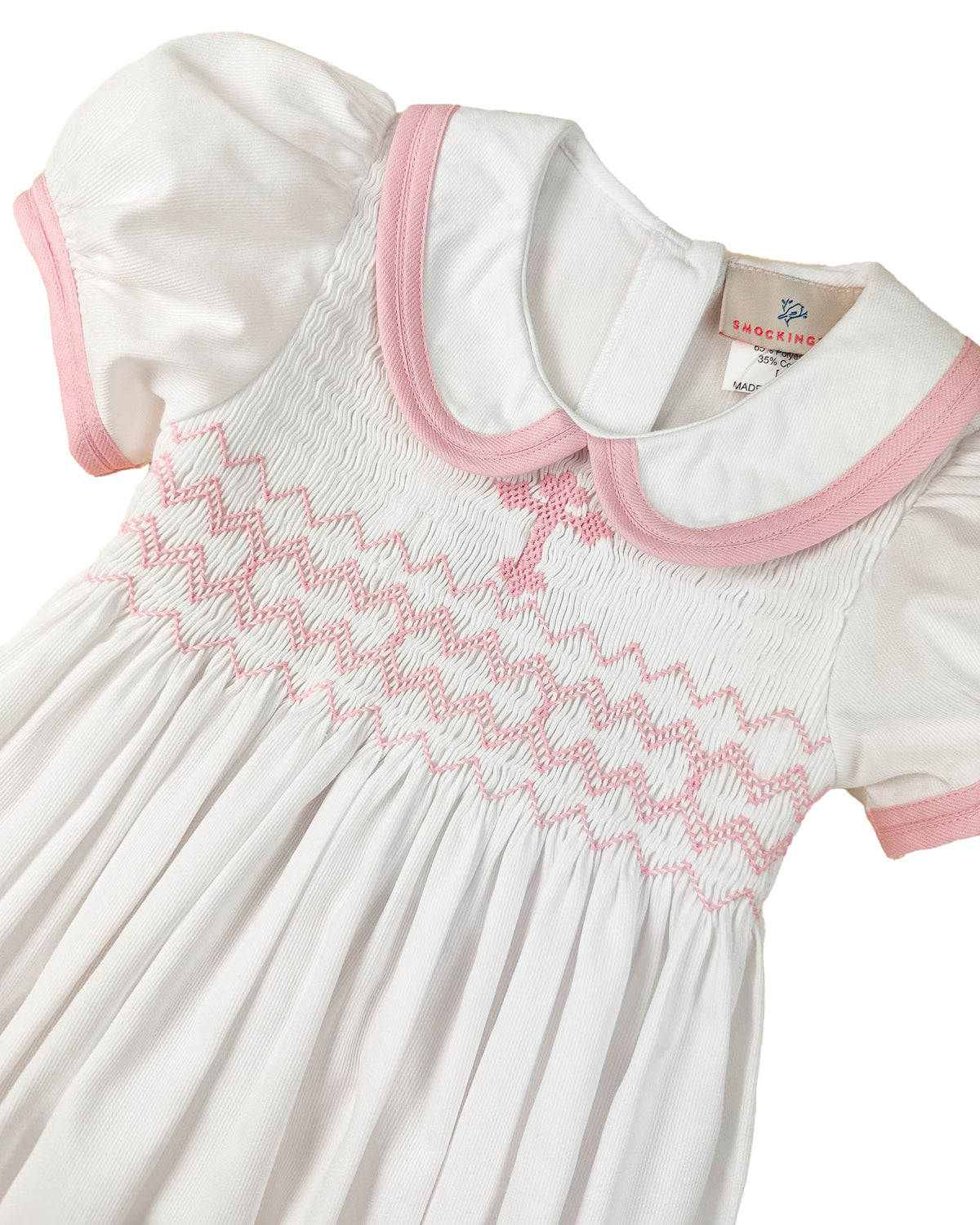 Pink Cross Smocked Dress