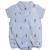 Bunnies and Carrots Embroidered Wesley Bubble