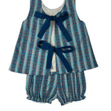 Sapphire Swirl Block Print Bloomer Set