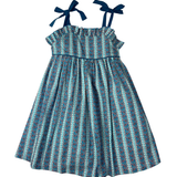 Sapphire Swirl Block Print Dress