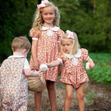 Pumpkin Spice Print Pink Dress