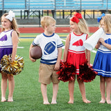 Go! Fight! Win! Navy Blue Football Appliqué Shirt