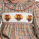 Turkey Smocked Orchard Plaid Dress