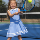 Light Blue Knit Tennis Dress