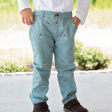 Mallard Duck Embroidered Pants