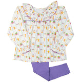 Mardi Gras Print Legging Set