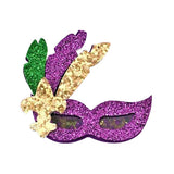 Mardi Gras Glitter Shaker Hair Clip