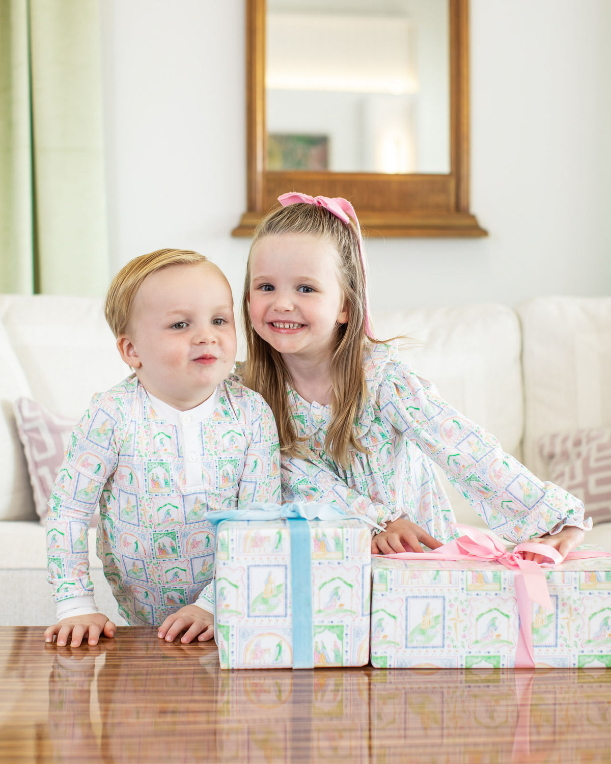 Nativity Print Pajama Set