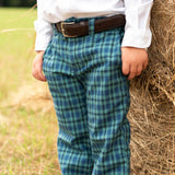 Navy Tartan Plaid Pants