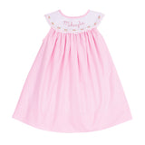Rosebud Yoke Collar Pink Gingham Dress