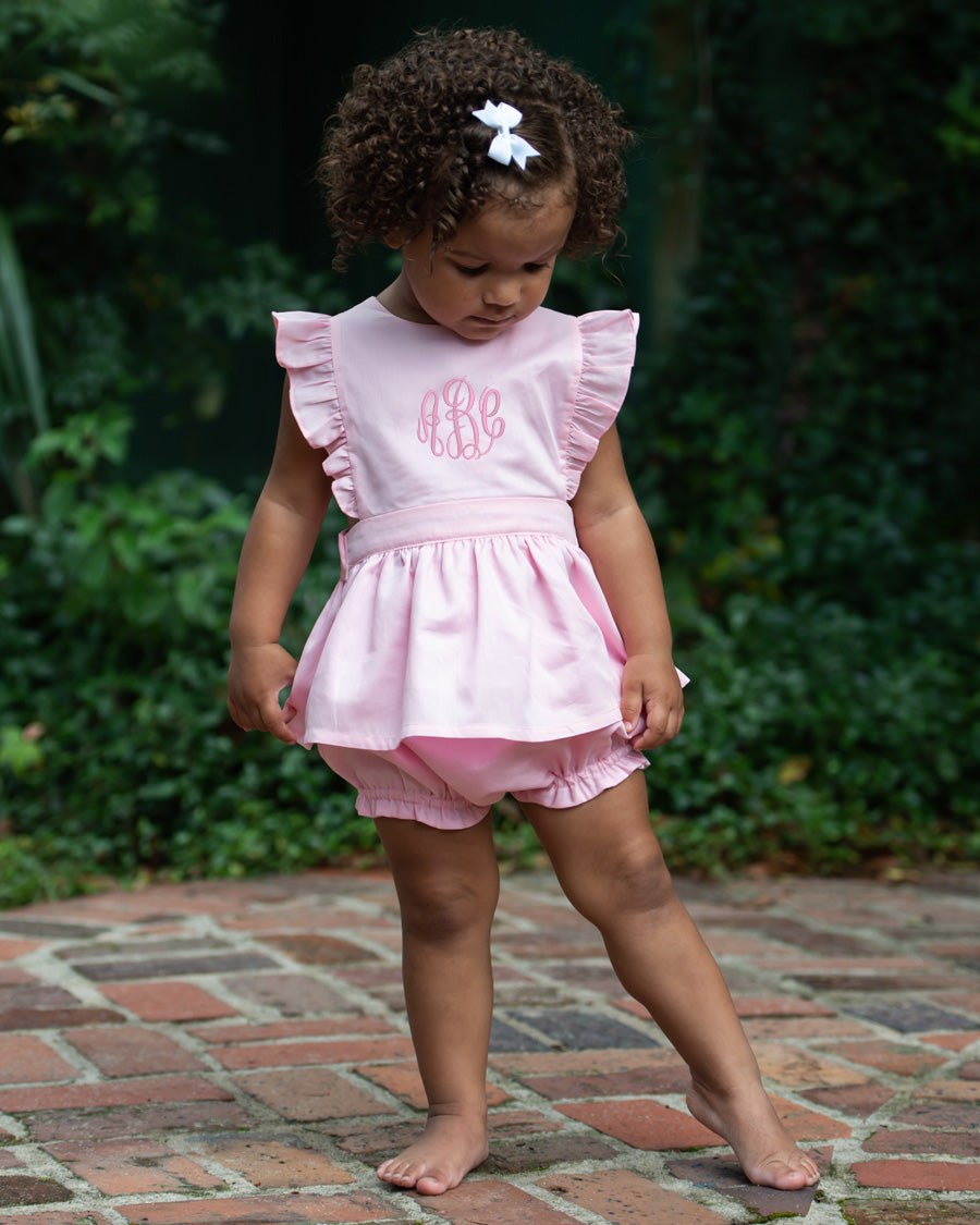 Pink Penny Bloomer Set