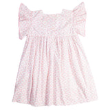 Pink Scalloped Flowers Smocked Dress