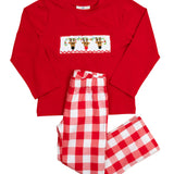 Rudolph the Reindeer Smocked Pants Set