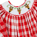 Rudolph the Reindeer Smocked Dress