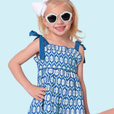 Blue Ikat Sun Dress