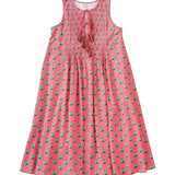Pink and Green Shell Print Ladies Dress