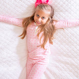 Pink Checked Hearts Knit Pajama Set- FINAL SALE