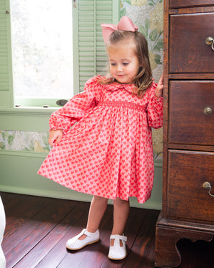 Ditsy Hearts Smocked Dress