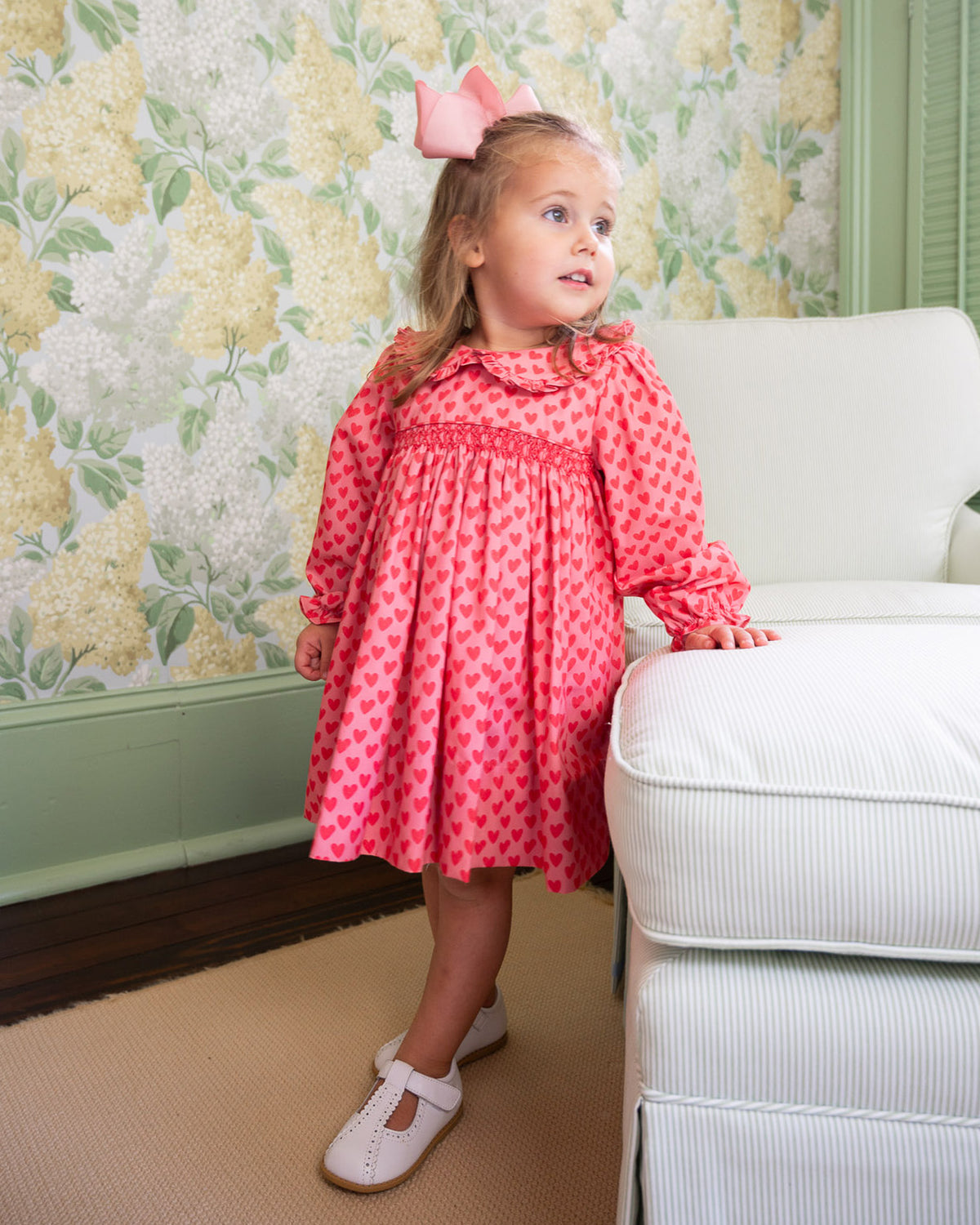 Ditsy Hearts Smocked Dress