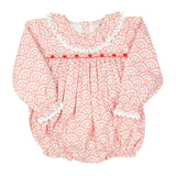 Floral Valentines Scallop Print Bubble