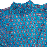 Sky Blue Floral Block Print Bubble