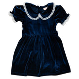 Navy Velvet & Lace Dress