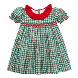 Christmas Ribbons Smocked Dress