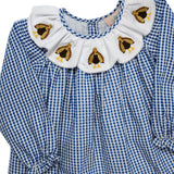 Turkey Embroidery Scalloped Collar Dress
