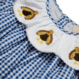 Turkey Embroidery Scalloped Collar Bubble