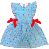 American Flag Gingham Print Jumper- FINAL SALE