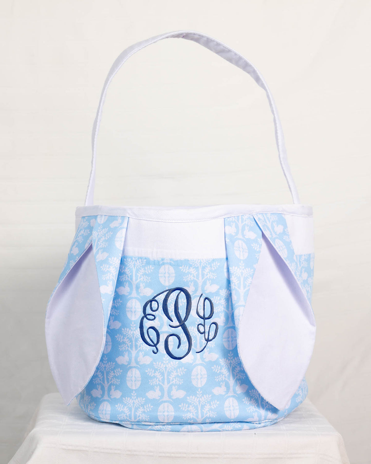 Easter Basket in Blue Bunny-FINAL SALE