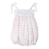 Strawberries Smocked Swiss Dot Bubble