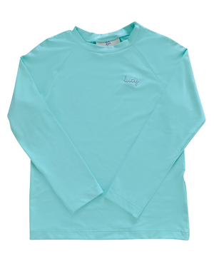 Rash Guard Long Sleeve in Mint Green- FINAL SALE