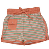 Orange Delight Striped Swim Trunks- FINAL SALE