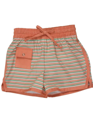 Orange Delight Striped Swim Trunks- FINAL SALE