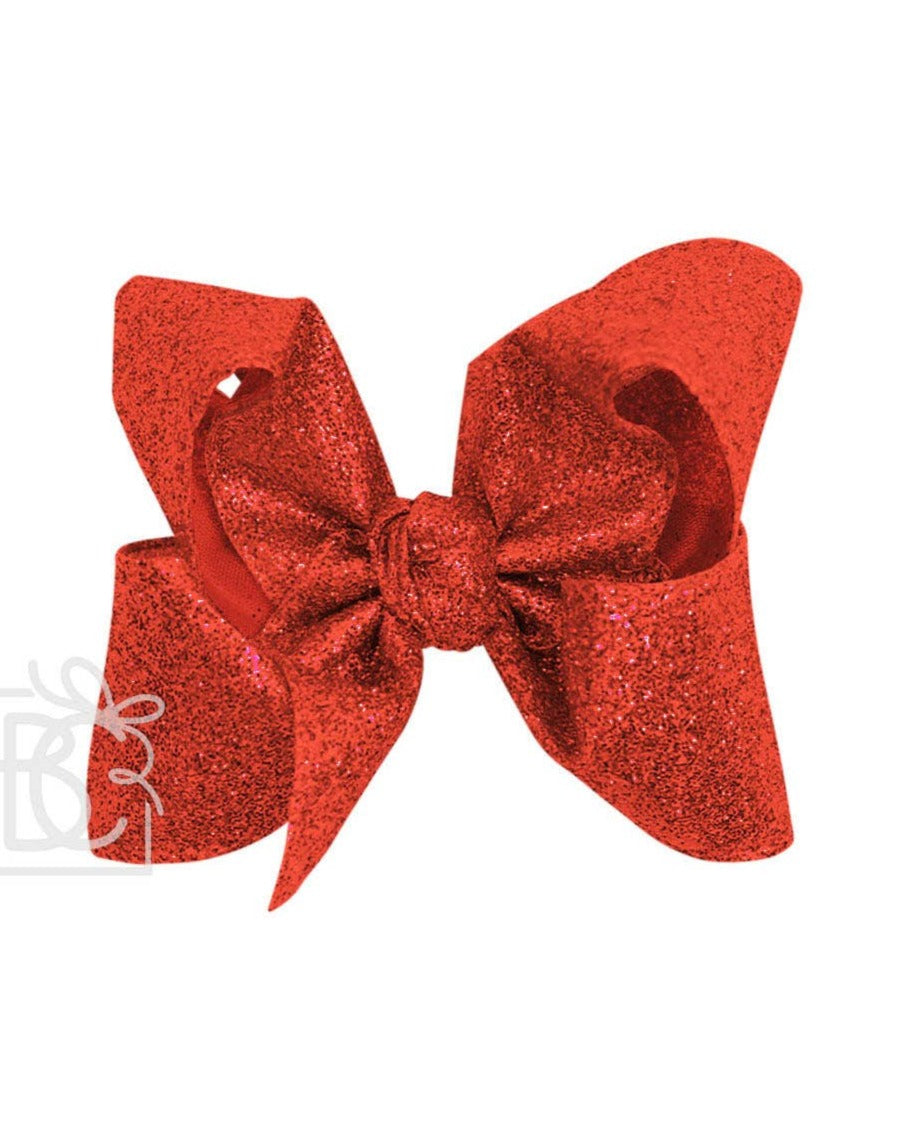 Red Glitter Hair Bow