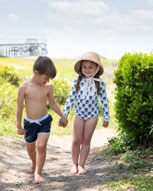 Indigo Blue Swim Trunks- FINAL SALE