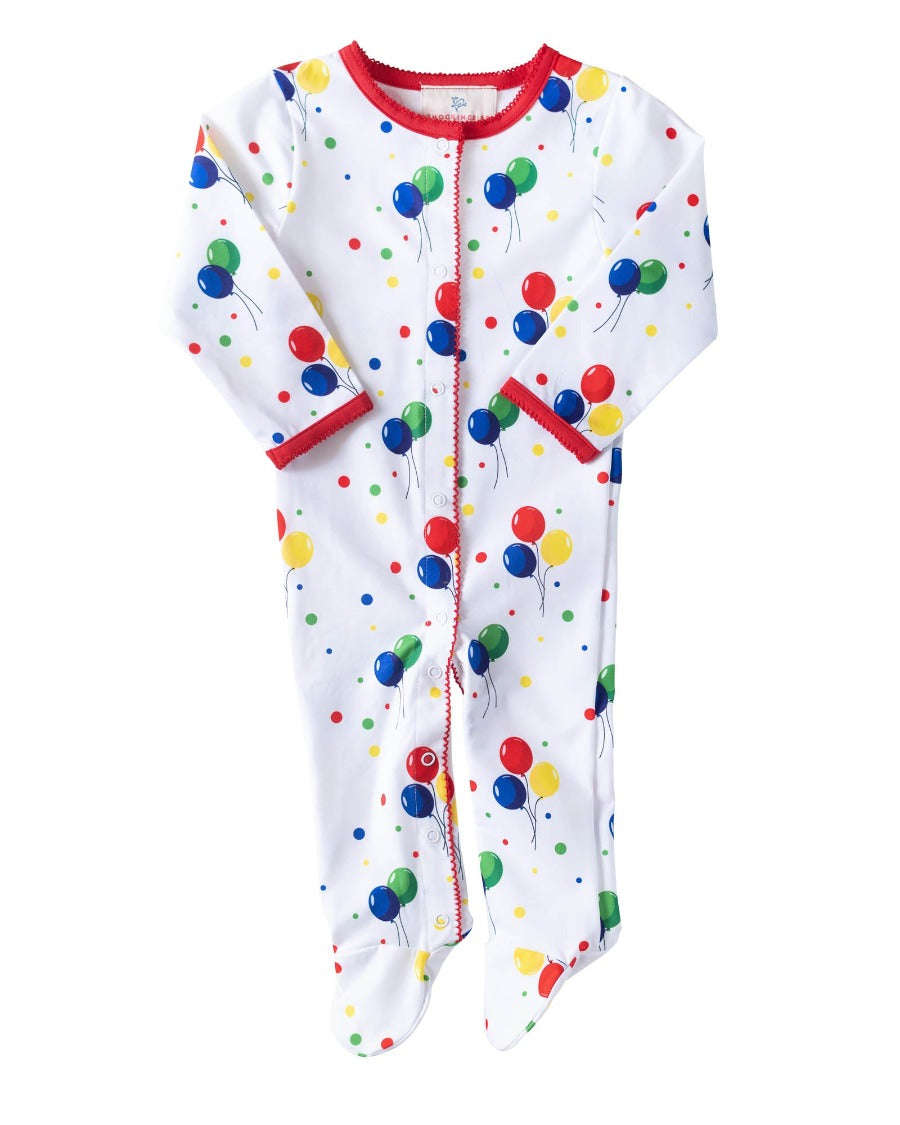 Birthday Balloons Footed Pajamas