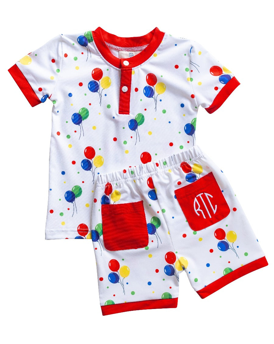 Birthday Balloons Pajama Set