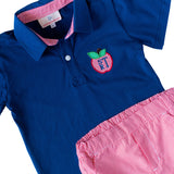 Apple Applique Shorts Set- FINAL SALE
