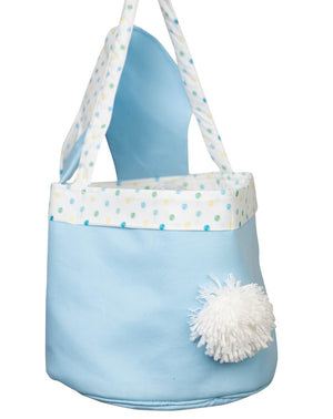 Easter Basket in Blue Polka Dot-FINAL SALE