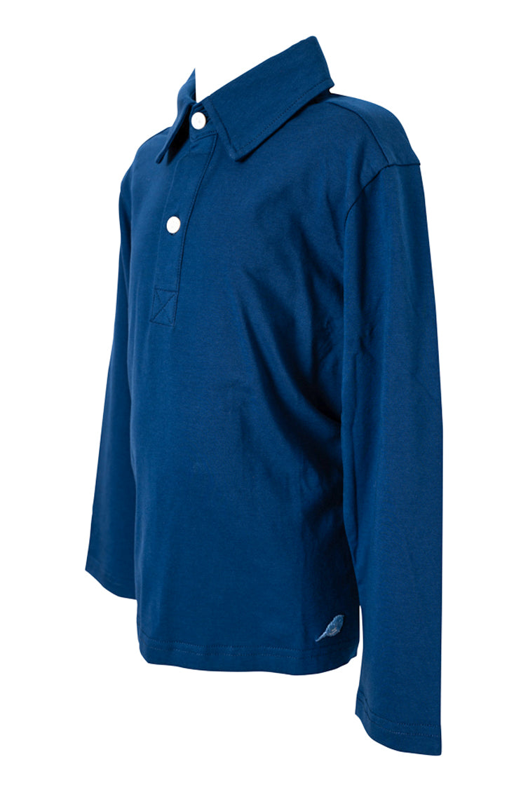 Navy Long Sleeve Knit Shirt- FINAL SALE