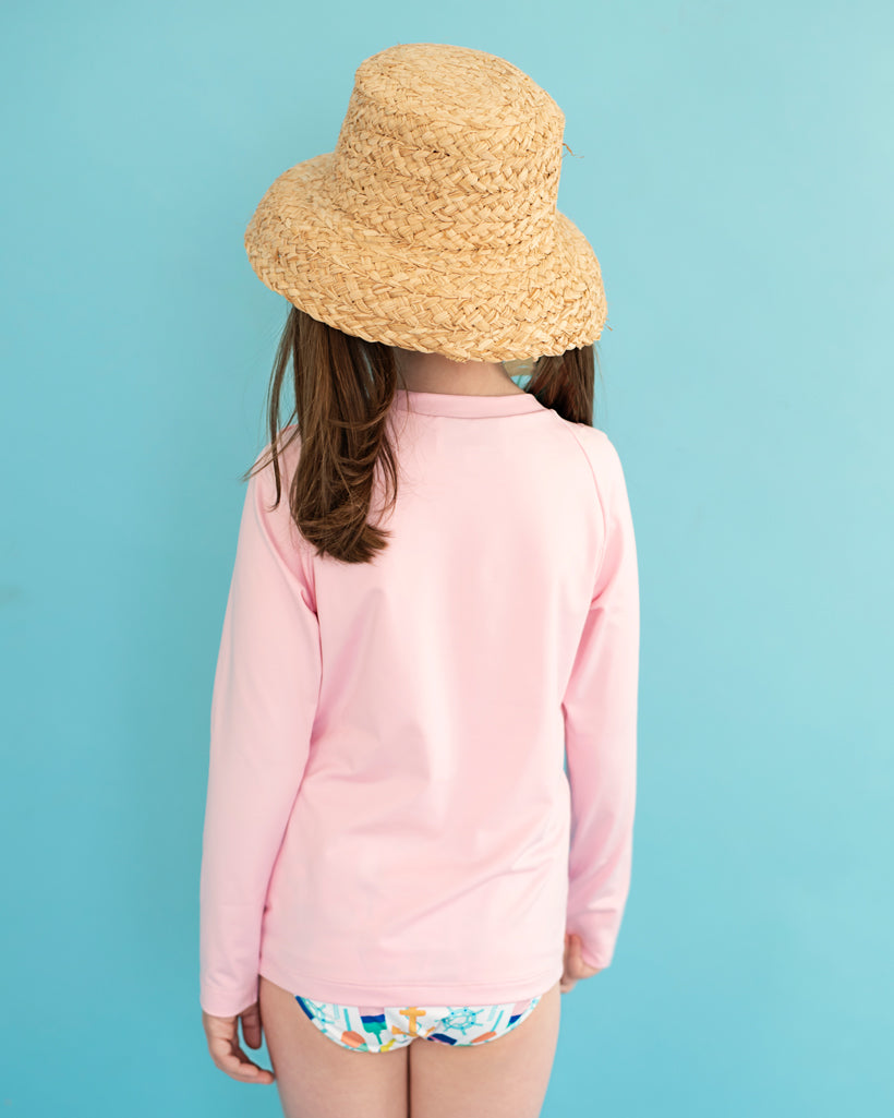 Rash Guard Long Sleeve In Pale Pink