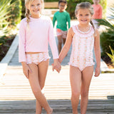 Rash Guard Long Sleeve In Pale Pink- FINAL SALE